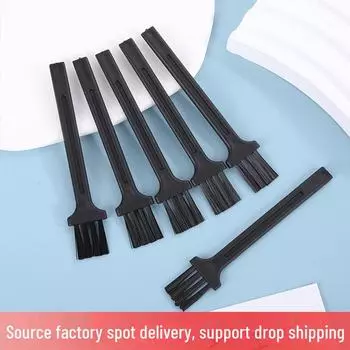 Щетка для чистки бритвы 8 см, маленькая щетка-измельчитель для чеснока, щетка для чистки машинки для стрижки волос small brush чёрный