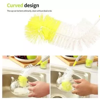 Щетка для чистки бутылок 32,5 см. Кухонный инструмент для заваривания с длинной ручкой. Инструмент для очистки, радиоуправляемый.