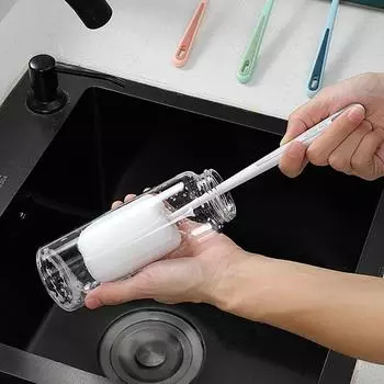 Щетка для чистки чашек с длинной ручкой, губка для чистки бутылок, молочных бутылок, бокалов, чашек, бытовых стеклянных кружек, кофейных кружек, чайников