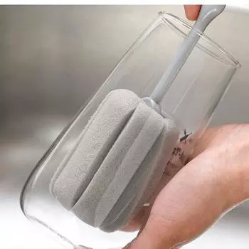 Щетка для чистки чашек с длинной ручкой, губка для чистки бутылок, молочных бутылок, бокалов, щетка для чистки чашек, бытовых стеклянных кружек, кофейных кружек и чайников