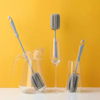 Щетка для чистки чашек с длинной ручкой, губка для чистки бутылок, молочная щетка для чистки чашек, бытовая щетка для мытья стаканов и кофе