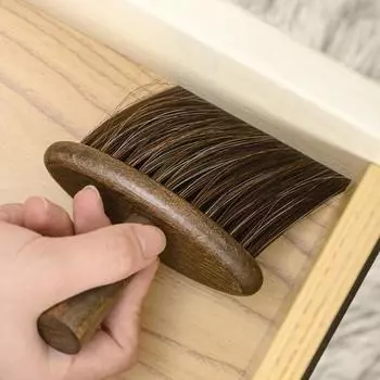 Щетка для чистки, деревянная ручка, мягкая щетина, многофункциональная щетка для чистки зазоров для клавиатур, салона автомобиля, настольного компьютера A