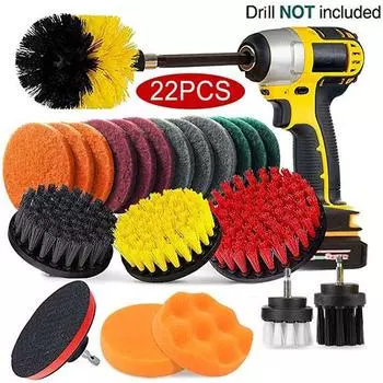 Щетка для чистки дома Power Scrubber для ванной комнаты Drill Scrubber Brush Щетка для чистки Аккумуляторная дрель 3pcs