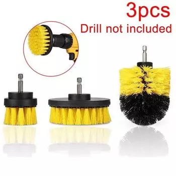 Щетка для чистки дома Power Scrubber для ванной комнаты Drill Scrubber Brush Щетка для чистки Аккумуляторная дрель 3pcs