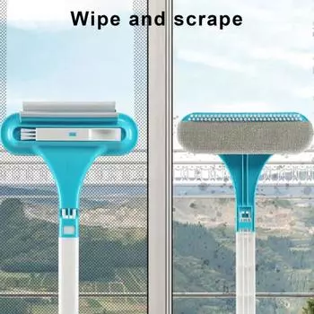 Щетка для чистки дома с эластичной хлопковой пеной высокой плотности. Эргономичная ручка. Расширенная насадка для пыли. серый