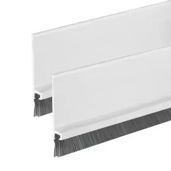Щетка для чистки дверей, 2 шт., для нижней части двери, интегрированная конструкция щетки для чистки дверей белый