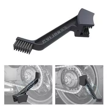 Щетка для чистки двухконцевой цепи мотоцикла, горного велосипеда, скутера, щетка для очистки цепи велосипеда, инструмент для чистки цепи мотоцикла чёрный