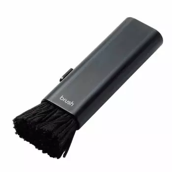 Щетка для чистки ELECOM, Щетка для снятия статического электричества, Антистатическое волокно, Компактная, Складного типа, В комплекте с щеткой Gap Brush, Волосяной тип, 2WAY, Моющаяся, Черная KBR-AM