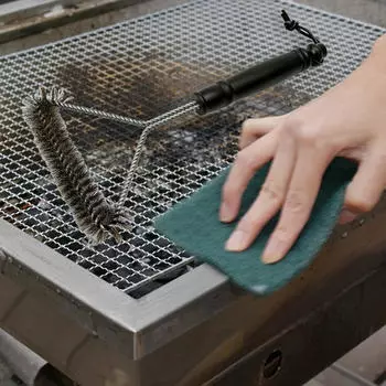Щетка для чистки гриля, инструмент для гриля или барбекю Домашняя кухня Рестораны чёрный