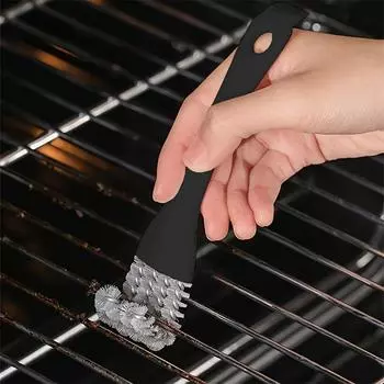 Щетка для чистки гриля, Щетка для чистки барбекю, Щетка для барбекю, Щетка для чистки кухонной плиты, Многофункциональная маленькая щетка для кухни чёрный