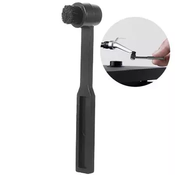 Щетка для чистки иглы Ailunate Stylus Brush, щетка для чистки картриджей, удаление пыли, чистка проигрывателя пластинок, антистатическая очистка чёрный