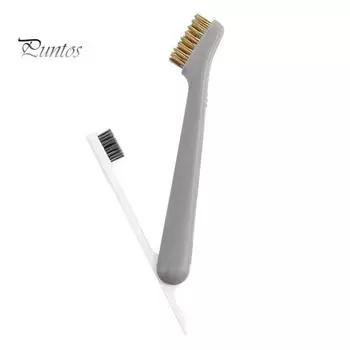 Щетка для чистки из нержавеющей стали 3 в 1, пластиковая щетка с медным покрытием и 3 головками, удаляет масляные пятна, чистящий скребок, кухонный инструмент оранжевый