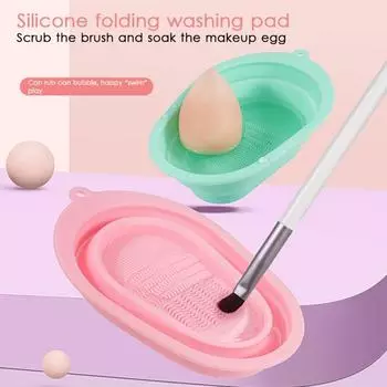 Щетка для чистки кистей, инструмент для мытья, косметический очиститель, складной