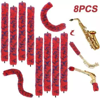 Щетка для чистки кларнета, щетка для сгибания грифа, сквозная щетка, инструмент для чистки саксофона
