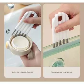 Щетка для чистки клавиатуры Сгибаемая щетка для чистки пазов и зазоров на крышке чашки белый