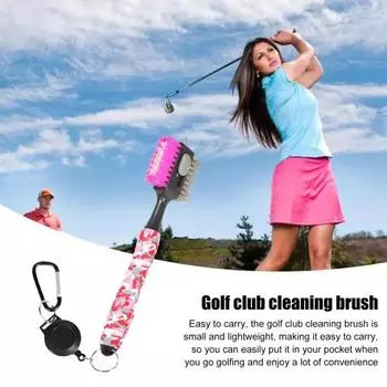 Щетка для чистки клюшек для гольфа, очиститель для гольфа с магнитным карабином, аксессуары для спорта на открытом воздухе для мужчин, инструмент для чистки кистей для гольфа