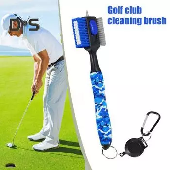 Щетка для чистки клюшек для гольфа, очиститель для гольфа с магнитным карабином, аксессуары для спорта на открытом воздухе для мужчин, инструмент для чистки кистей для гольфа фиолетовый