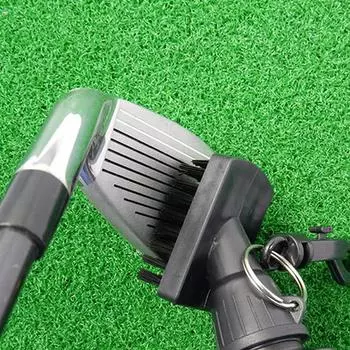 Щетка для чистки клюшек для гольфа Автономная щетка для очистки клюшек Очиститель канавок чёрный
