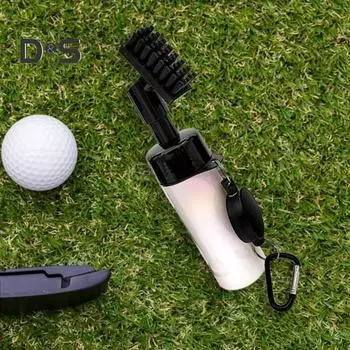 Щетка для чистки клюшек для гольфа с выдвижным зажимом, водонепроницаемая щетка, аксессуары для чистки клюшек для гольфа для мужчин-гольфистов чёрный