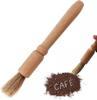 Щетка для чистки кофемашины, кофемолки и эспрессо-машины, деревянная ручка и мягкая щетина деревянная щетка для кофе S шоколадный