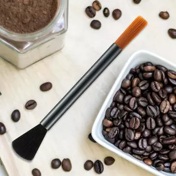 Щетка для чистки кофемолки, алюминиевая ручка, аксессуары для удаления пыли с кофейной гущи