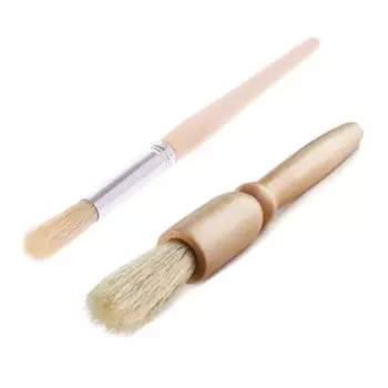 Щетка для чистки кофемолки, щетка для чистки кофемолки, легко чистить, удобная, деревянная, 2 размера, 2 шт. [YFFSFDC]