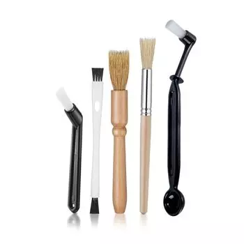 Щетка для чистки кофемолки Щетка для чистки кофемашины Щетка для чистки кофемолки Инструмент для чистки Легко чистить Удобная упаковка из 5 шт.