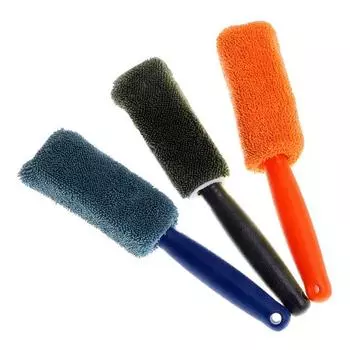 Щетка для чистки колес автомобиля, скраб из микрофибры, скраб для удаления грязи и пыли, моющий инструмент серый