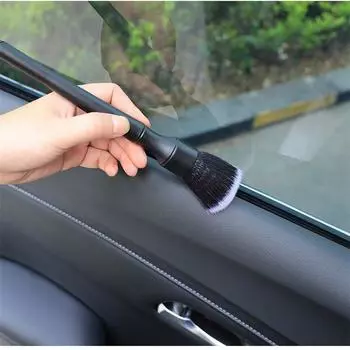 Щетка для чистки кондиционера автомобиля Аксессуары для автомойки Набор для детализации автомобиля Щетка для чистки автомобиля Инструменты для чистки щетка для чистки 16cm чёрный