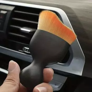Щетка для чистки кондиционера автомобиля, щетки для удаления пыли из щелей воздуховыпускного отверстия автомобиля, аксессуары для чистки салона автомобиля чёрный