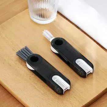 Щетка для чистки крышек чашек 3 в 1, портативная щетка для чистки щелей в узких местах зазоров между детскими бутылочками