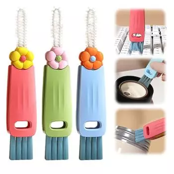 Щетка для чистки крышки изоляционной чашки бутылки Три в одной U-образной щетке для чистки чашки One Size зелёный