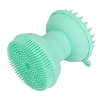 Щетка для чистки лица, силиконовый эргономичный скруббер для кожи головы, отшелушивающее очищающее средство для мытья лица