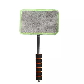 Щетка для чистки лобового стекла автомобиля, алюминиевый сплав, микрофибра, выдвижная щетка для чистки окон автомобиля зелёный