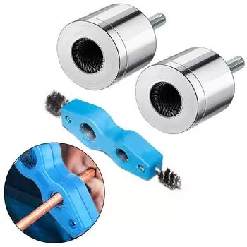 Щетка для чистки медных трубок для дрели 15 мм/22 мм Щетка для чистки металлических трубок Щетка для чистки аккумуляторов для электродрели