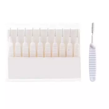 Щетка для чистки насадки для душа, маленькая щетка против засорения, щетка для чистки отверстий для телефона, кухни, ванной комнаты 10Pcs белый