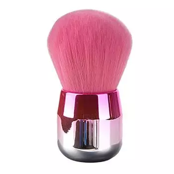 Щетка для чистки ногтей Кисть для макияжа с металлической ручкой Кисть для чистки геля от пыли Кисть для снятия пудры с ногтей