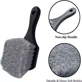 Щетка для чистки обода автомобильных шин, щетки для мытья, набор полотенец, универсальные аксессуары для чистки шин жёлтый