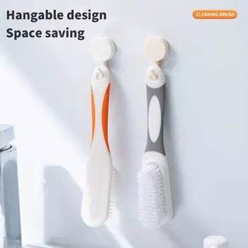 Щетка для чистки обуви с отверстием для подвешивания, экономящая труд, портативная, практичная, с длинной ручкой, для уборки дома жёлтый