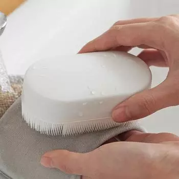 Щетка для чистки одежды, многофункциональная щетка для обуви на мягком меху, бытовая щетка для стирки с пластиковой ручкой, чистящие средства белый