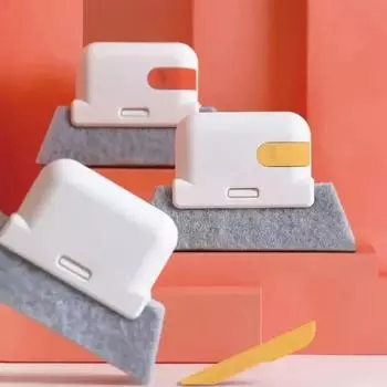 Щетка для чистки окон, канавка для подоконника, тупиковая щетка для шкафа, съемная щетка для дома, многофункциональные инструменты для чистки 1pc жёлтый