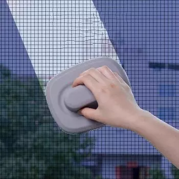 Щетка для чистки оконных экранов, плоская поверхность, сетчатый очиститель экрана, портативный портативный диван, настенный ковер, чистящие средства, инструменты для чистки серый