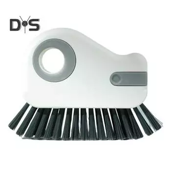 Щетка для чистки оконных направляющих 2 в 1, щетка для щелей с жесткой щетиной и скрытым скребком, щетка для чистки затирки оранжевый