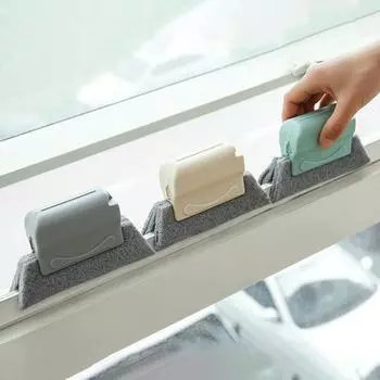 Щетка для чистки оконных пазов, можно чистить, многоразовая пылевая щетка, подходит для щелей, мертвых углов, оконных щелей, маленькая щетка бежевый