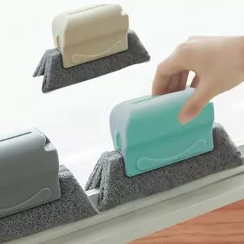 Щетка для чистки оконных пазов Щетка для чистки пазов подоконника Инструмент для чистки бытовых пазов Инструмент для чистки оконных пазов assembled, unpacked серый