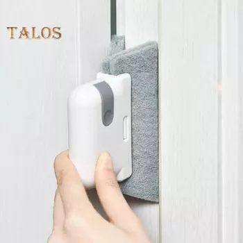 Щетка для чистки оконных пазов со сменной губкой Набор инструментов для чистки окон Очиститель для раздвижных дверей Очиститель для окон со сменной губкой серый