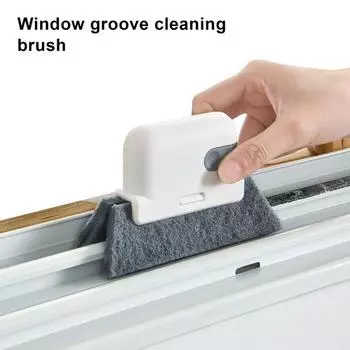 Щетка для чистки оконных пазов со сменной губкой Набор инструментов для чистки окон Очиститель для раздвижных дверей Очиститель для окон со сменной губкой оранжевый