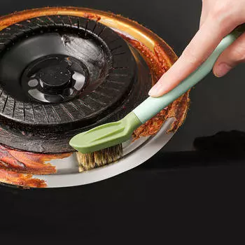 Щетка для чистки пазов 2 в 1, очиститель для оконных направляющих, щетка для газовой плиты с двойной головкой, щетки для чистки щелей, инструменты для кухни оранжево-розовый