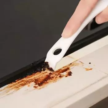 Щетка для чистки плиты Чистка кухонных столешниц Чистка щелей Чистка решетки для барбекю Чистка раковины Инструменты для чистки мертвых углов 2PCS чёрный