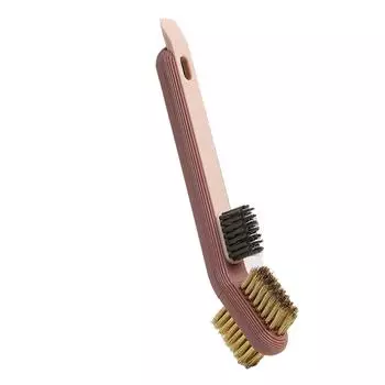 Щетка для чистки плиты, стальная проволока, полировка раковины с ручкой, съемный крючок для подвешивания, бытовой инструмент для удаления пыли в ванной комнате зелёный